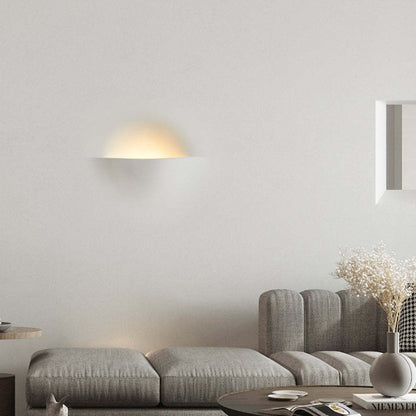 Aria Modern Recessed Metal/Plaster LED Wall Lamp, White