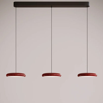 Aria Modern Minimalist Pendant Light Red Black Silver Metal Bedroom