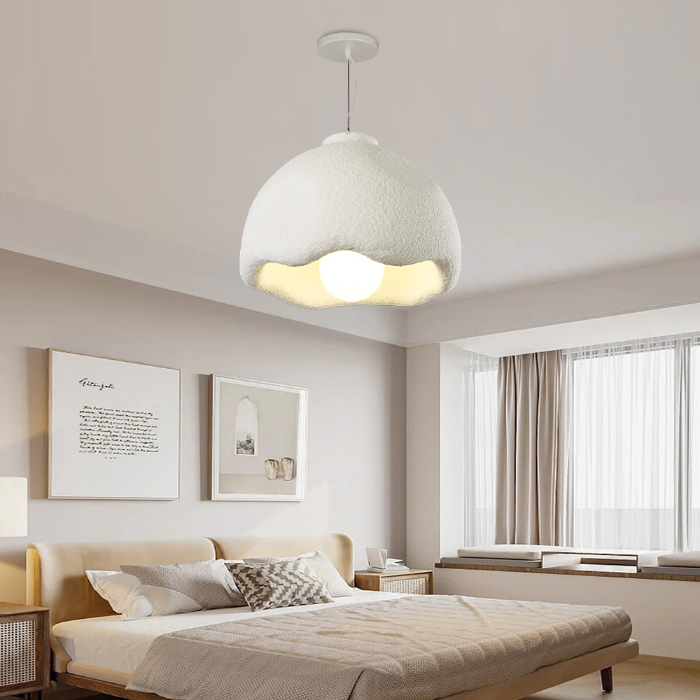 Avi Blumenförmige Pendelleuchte, weiß, Wohnzimmer, Schlafzimmer