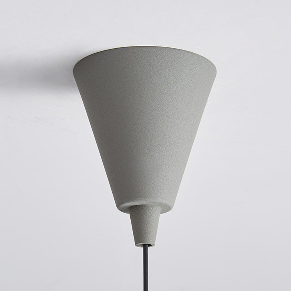 Arisha – suspension minimaliste en métal, cône, gris
