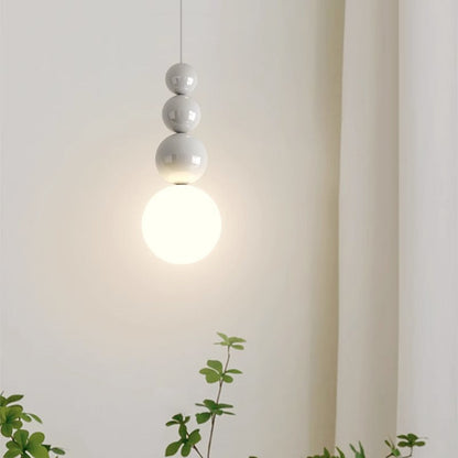 Valentina - Suspension LED moderne en métal blanc pour chambre et salon