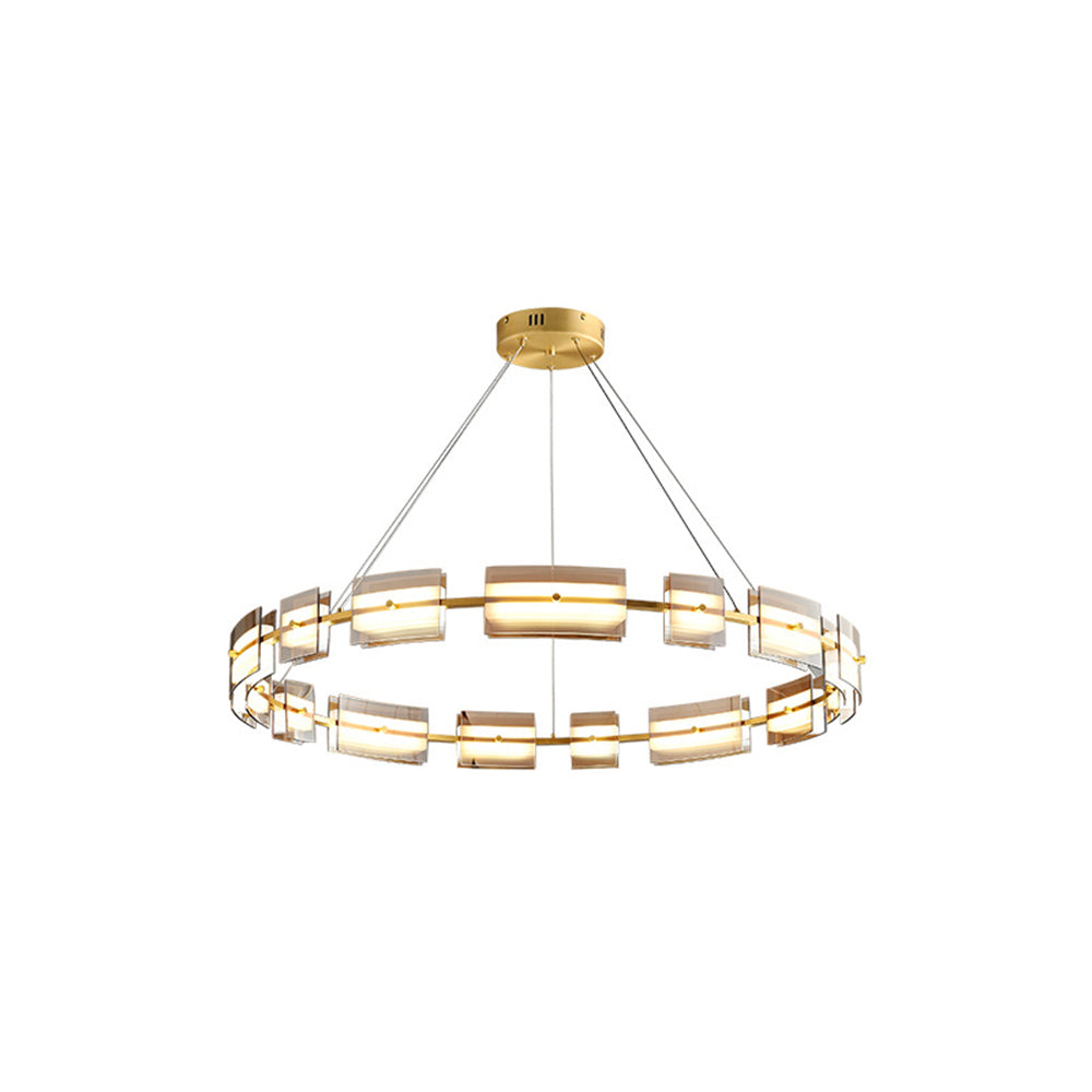 Arisha Minimalist Ring Metal Pendant Light,Black/Gold
