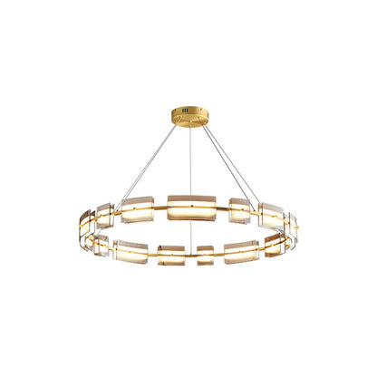Arisha Minimalist Ring Metal Pendant Light,Black/Gold