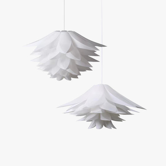 Arisha Nordic Minimalist Lotus Pendelleuchte, Metall/PVC, Weiß