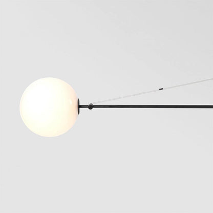 Arisha Minimalist Linear Mobile Pendant Light, Black