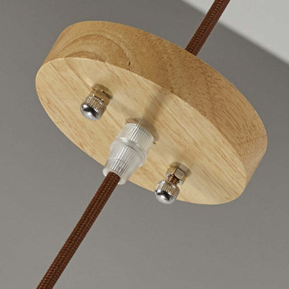 Muto Modern Birdcage Wood Pendant Light