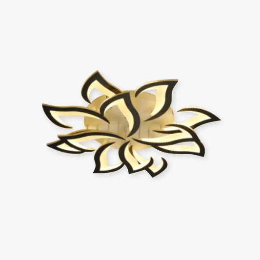 Arisha elegante bloem inbouwplafondlamp, wit/zwart