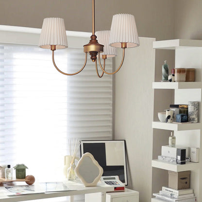 Silva Modern Retro Fabric Chandelier, White/Green