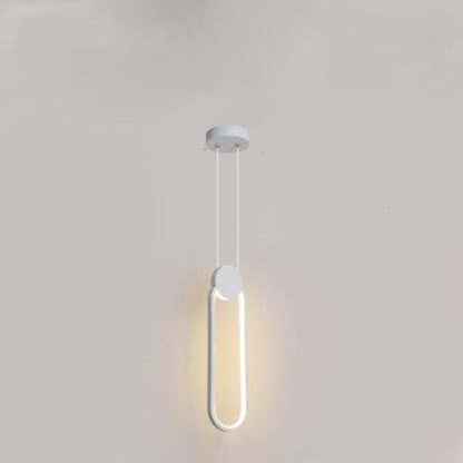 Doria Modern LED Pendant Light Black/White Metal Living Room