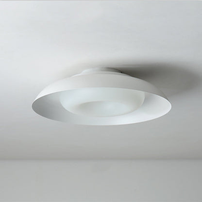 Arisha Nordic Bowl Flush Mount Ceiling Light, White