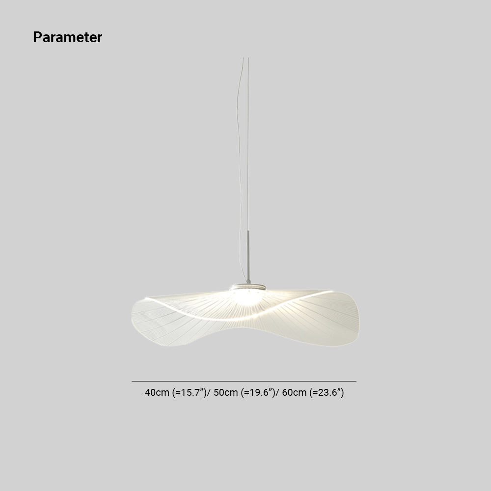 Arisha Designer Lampe à suspension en métal en forme de feuille de lotus Blanc