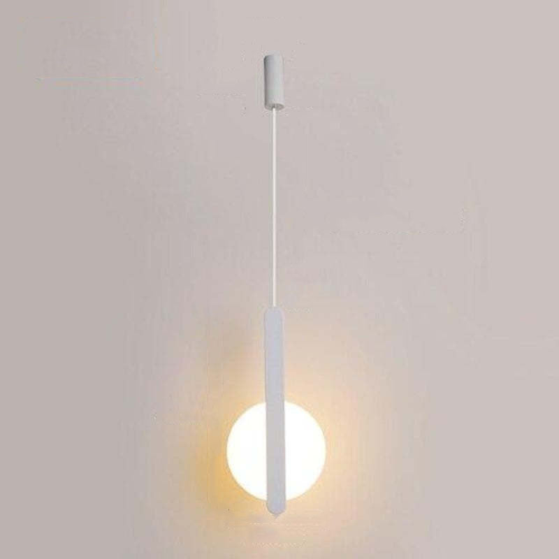 Doria Modern LED Pendant Light Black/White Metal Living Room
