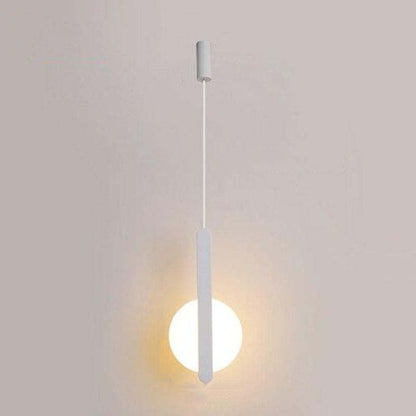 Doria Modern LED Pendant Light Black/White Metal Living Room