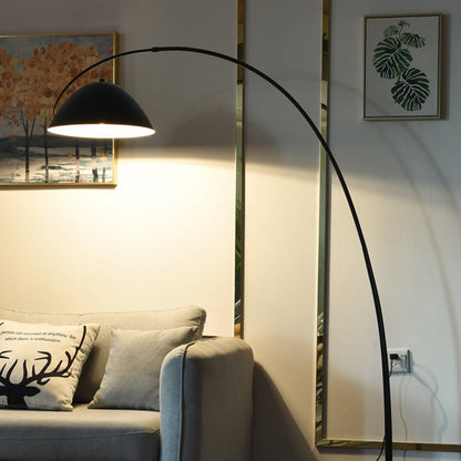 Avi Modrn Fishing Rod Metal Floor Lamp, Black
