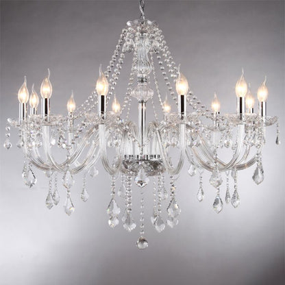 Silva Luxury Candlestick Clear Crystal Chandelier
