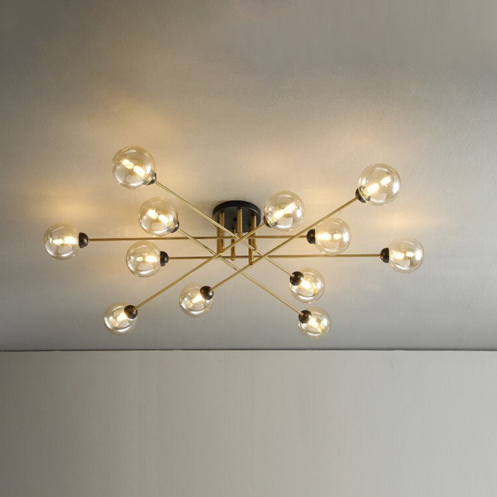 Valentina Lustre globe industriel en verre LED, 6 styles