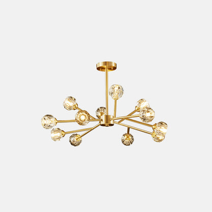 Valentina Modern Blown Metal Pendant Light, Gold