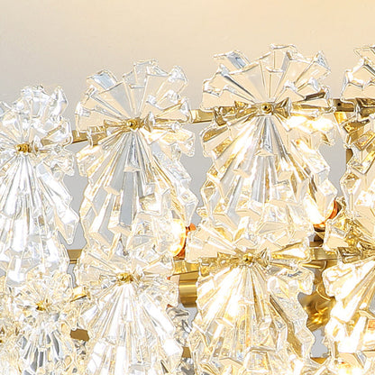 Kristy Elegant Gold Pendant Light 3 Rings, Metal/Glass