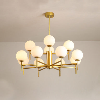 Silva Modern Globe Bubble Metal/Glass Pendant Light, Gold/Black