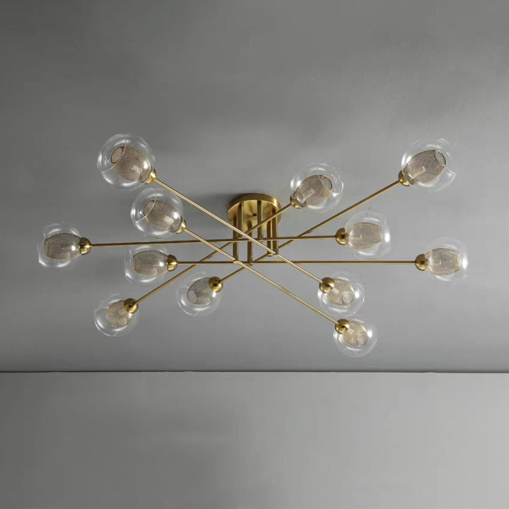 Valentina Lustre globe industriel en verre LED, 6 styles