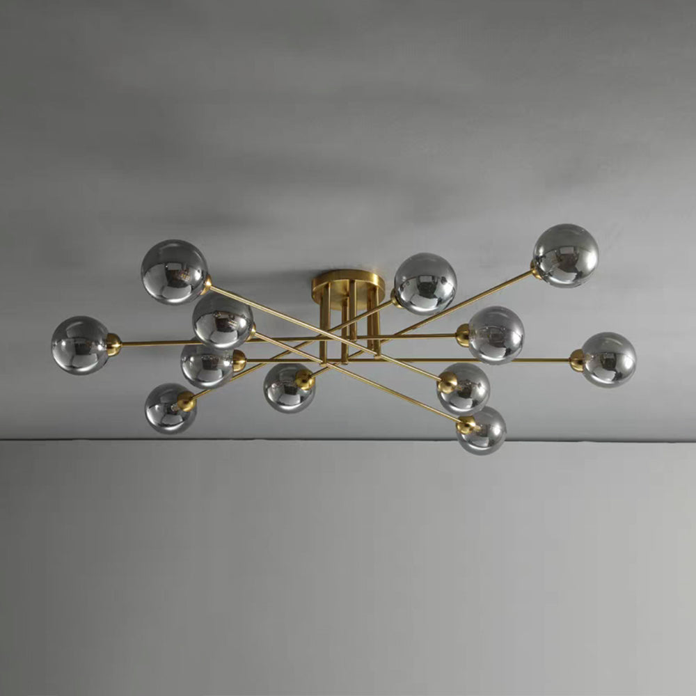 Valentina Lustre globe industriel en verre LED, 6 styles