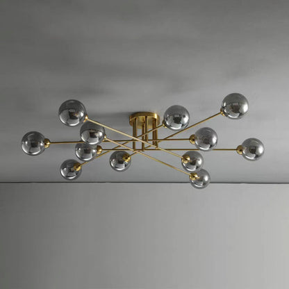 Valentina Lustre globe industriel en verre LED, 6 styles