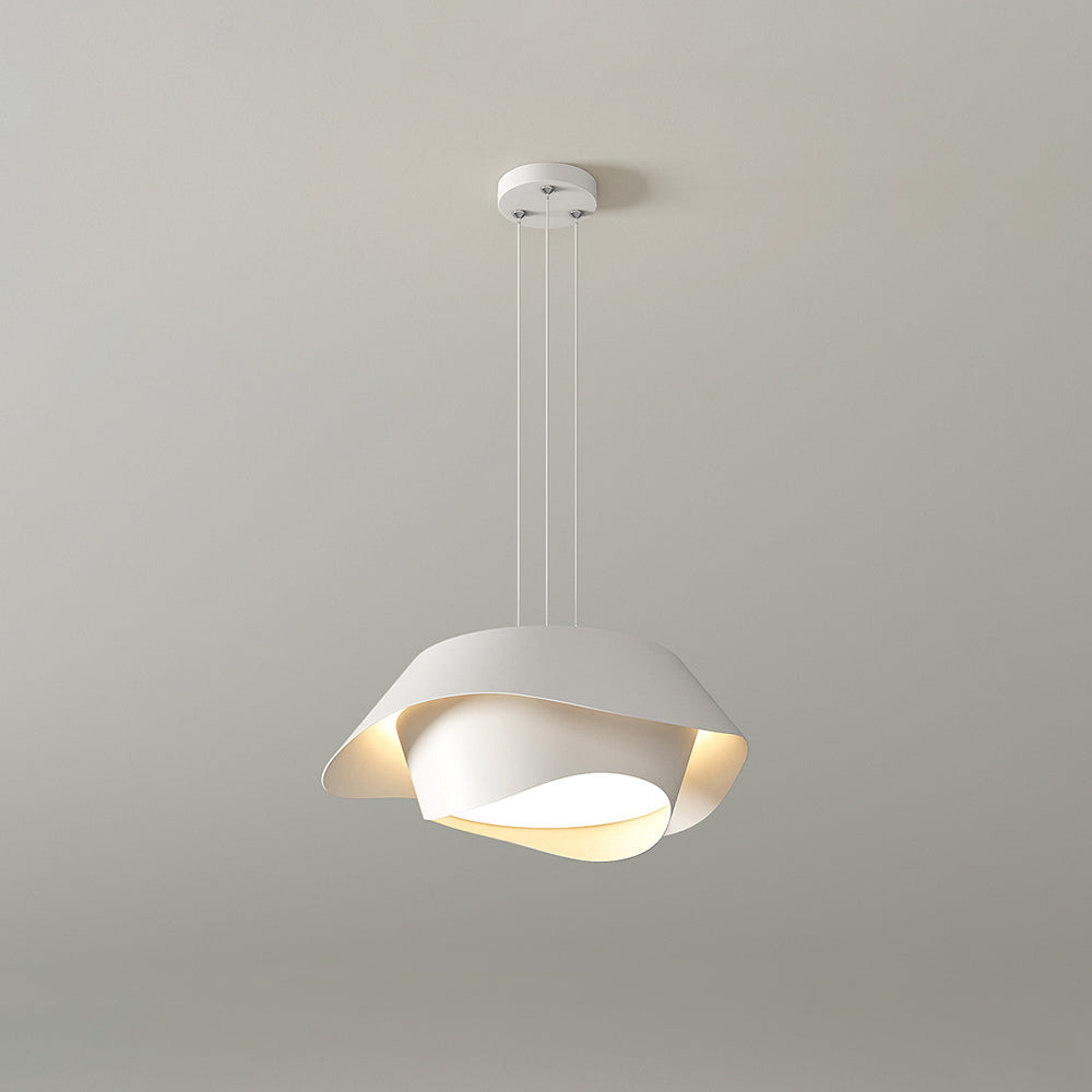 Arisha Art Déco Lampe à suspension en forme de fleur Blanc