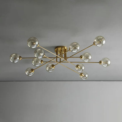 Valentina Lustre globe industriel en verre LED, 6 styles