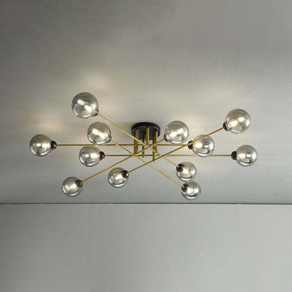 Valentina Lustre globe industriel en verre LED, 6 styles