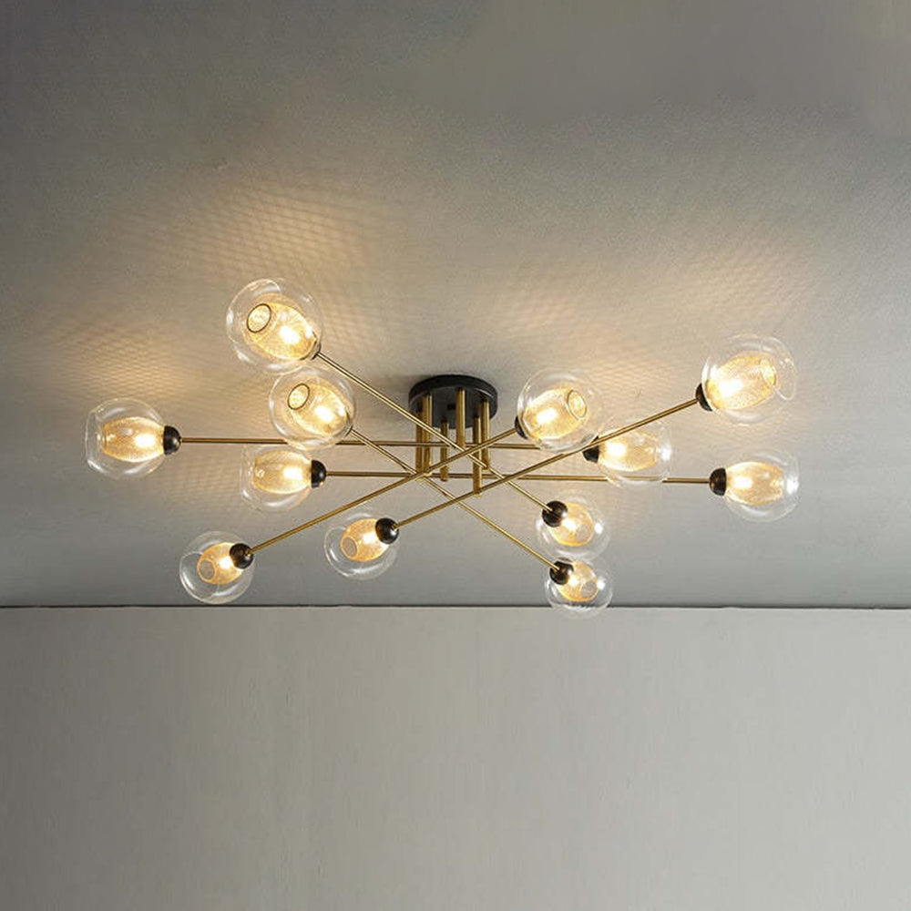 Valentina Lustre globe industriel en verre LED, 6 styles