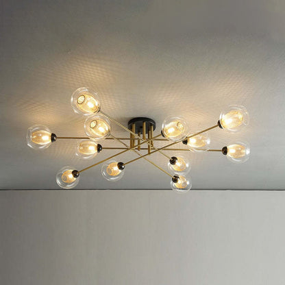 Valentina Lustre globe industriel en verre LED, 6 styles
