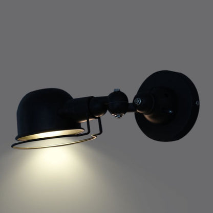 Epoch Wall Lamp Dome Modern, Metal Arm Adjustable, Black/White, Bedroom