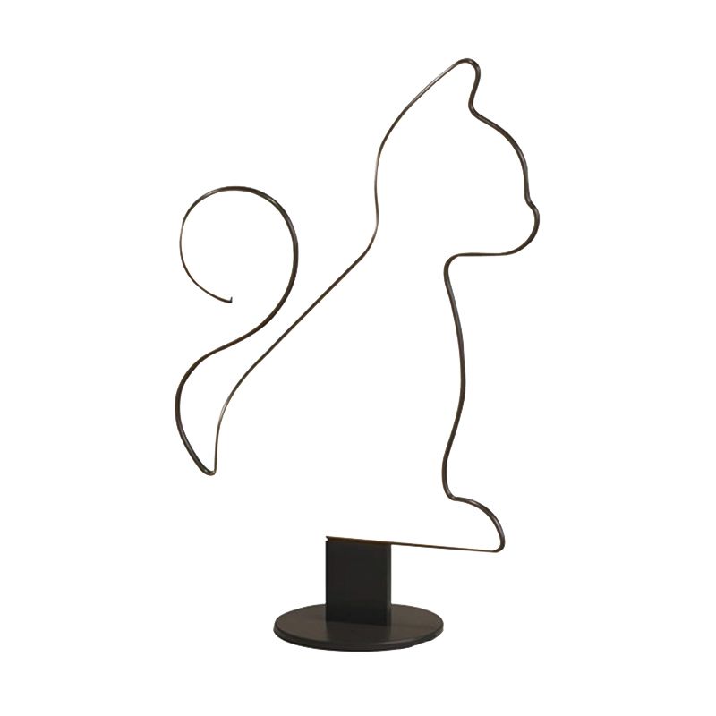 Moderne lineare Metall-Stehlampe „Edge Cat/Dog“.