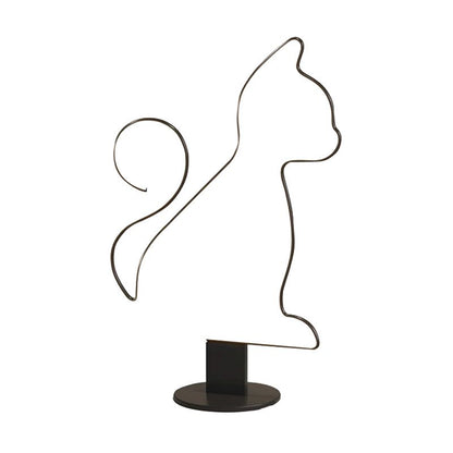 Moderne lineare Metall-Stehlampe „Edge Cat/Dog“.
