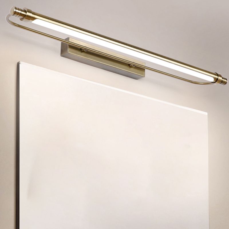 Arisha moderne lineare Metall-Waschtisch-Wandleuchte, Gold