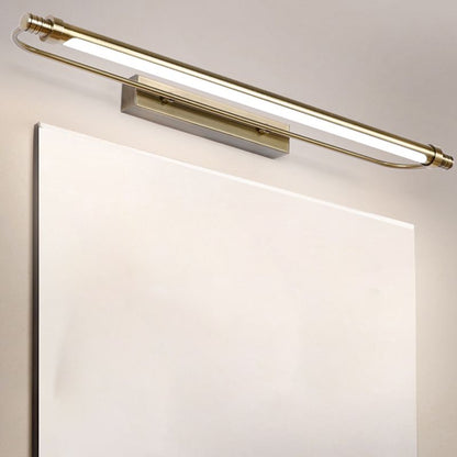 Arisha moderne lineare Metall-Waschtisch-Wandleuchte, Gold