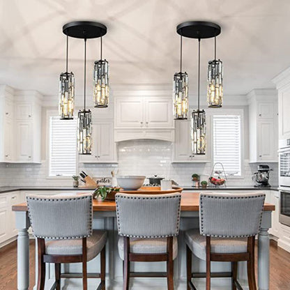Kristy Cluster Pendant Light, Black & Gold