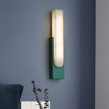 Arisha Modern Rectangular Stone Metal Wall Lamp