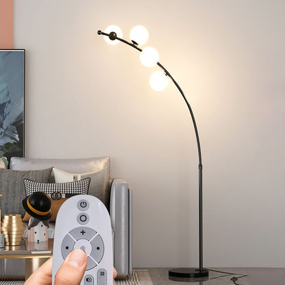 Valentina Modern Arc Multi Head Bubble Stehlampe Schwarz/Gold
