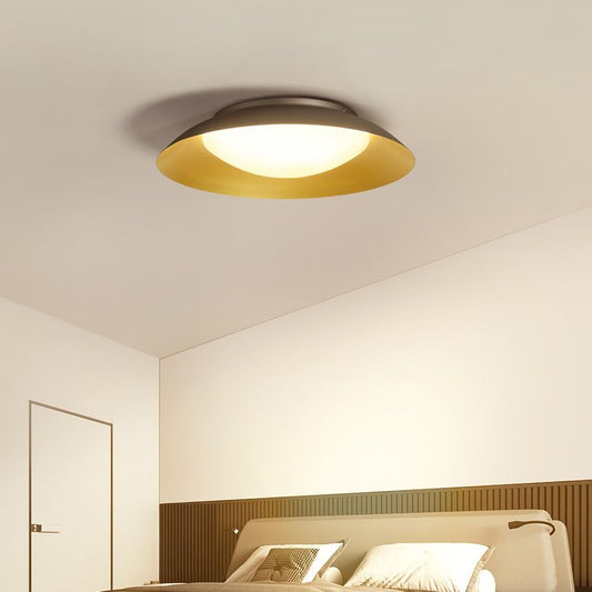 Arisha ronde metalen inbouwplafondlamp, messing