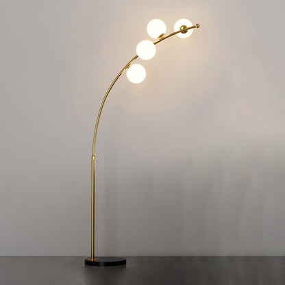 Valentina Modern Arc Multi Head Bubble Stehlampe Schwarz/Gold