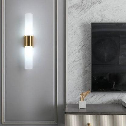 Arisha Modern Double Headed Metal Glass Vanity Wall Lamp, Black/Gold