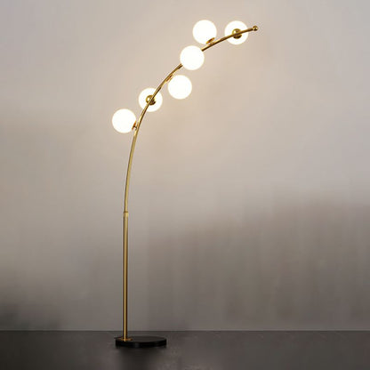 Valentina Modern Arc Multi Head Bubble Stehlampe Schwarz/Gold