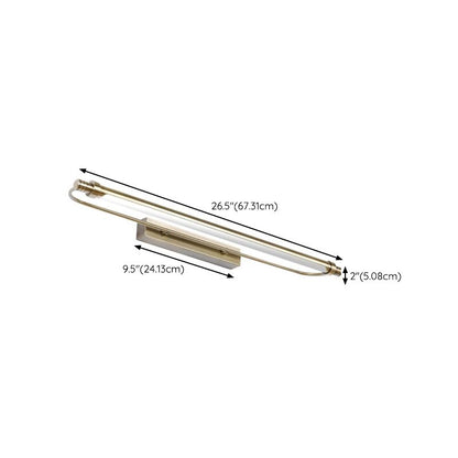 Arisha moderne lineare Metall-Waschtisch-Wandleuchte, Gold