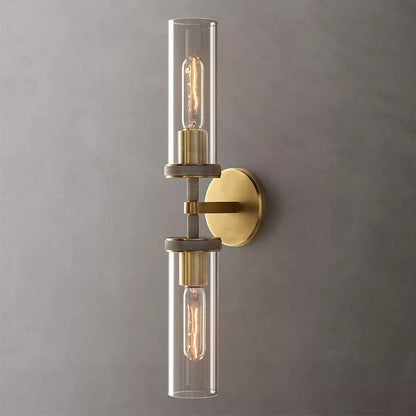 Arisha Modern Cylindrical Metal Led Wall Lamp, Black/Copper
