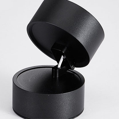 Arisha Flush Mount Ceiling Light Cylindrical Modern, Metal, Black/White, Hallway
