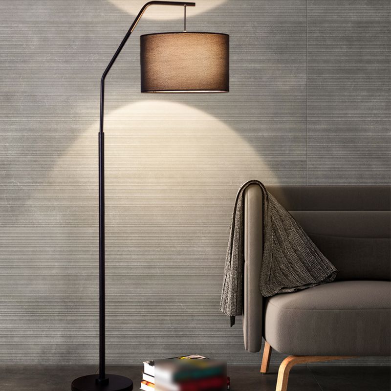Eryn Cylinder Shape Floor Lamp, Over Arching Floor Lamp, Unique