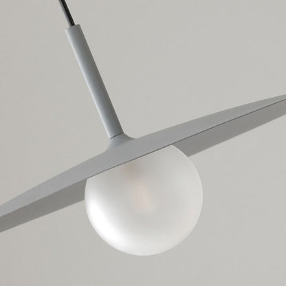 Arisha Modern Dish-shaped Metal Pendant Light, Black/White/Grey