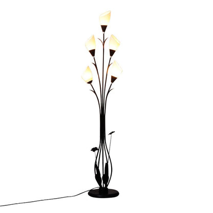 Lampadaire noir à branches de fleurs Bella, salon