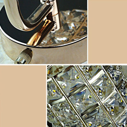 Kristy Vintage Cylinder Metal Bedside Wall Lamp, Gold/Chrome
